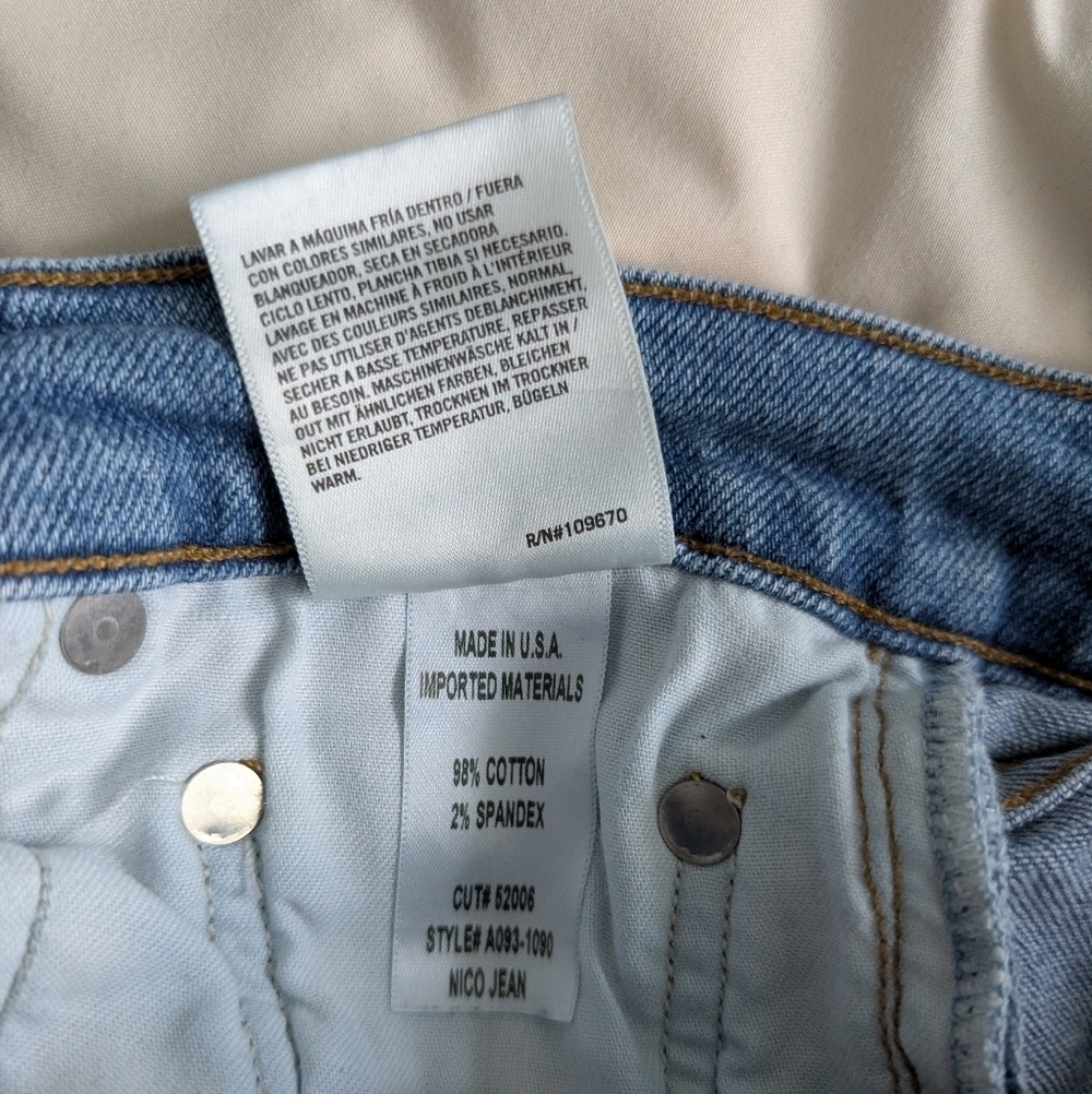 AGOLDE Nico High Rise Slim Fit Jeans, Embark wash, Women's Size 27 - Picture 8 of 12